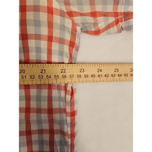 J Crew Men's Checkered Lightweight Dress Shirt Button Pink Short Sleeve Men XL - Picture 8 of 8